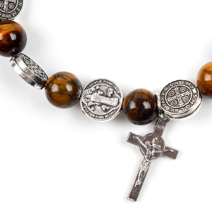Natural Biblical Stone Rosary Bracelet