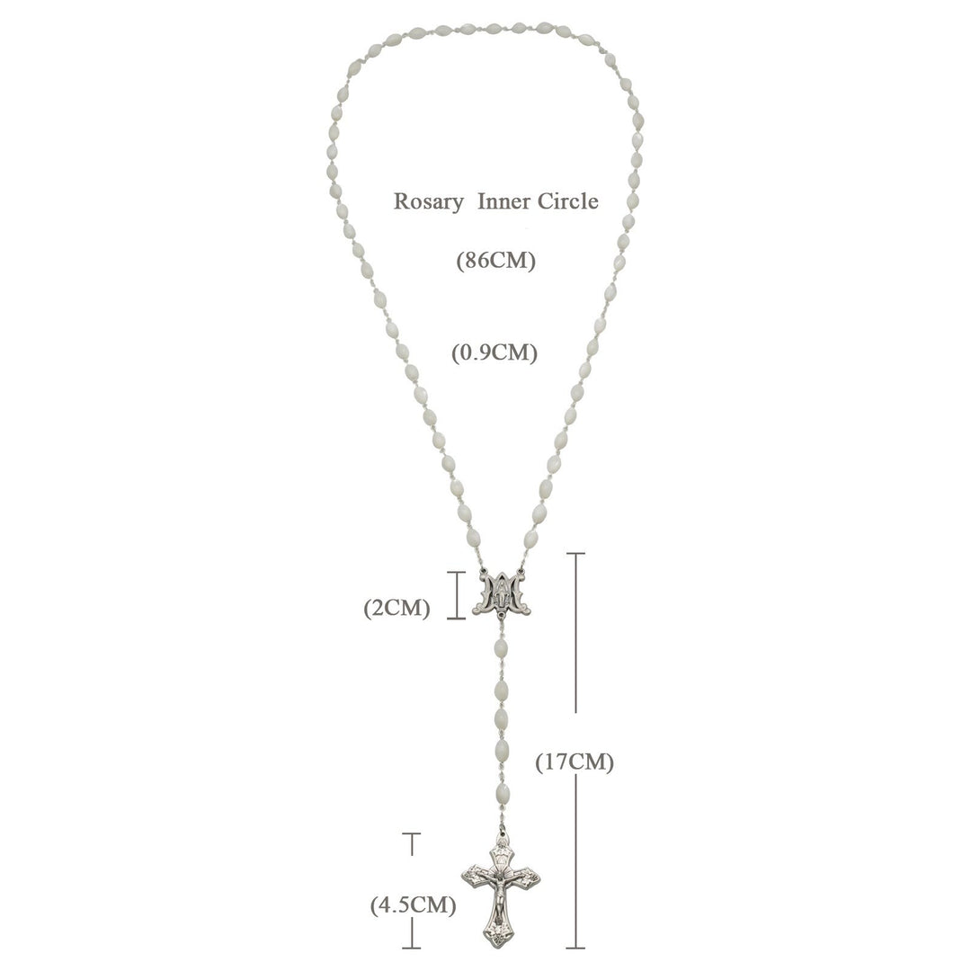 Christianartworkshop Blessed Virgin Mary: Catholic Mother-of-Pearl Rosary - image 7