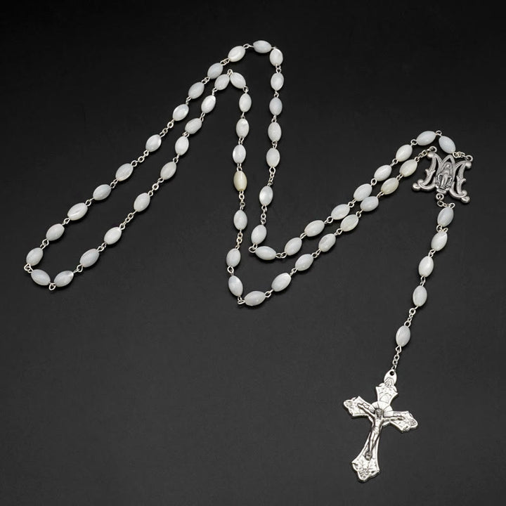 Christianartworkshop Blessed Virgin Mary: Catholic Mother-of-Pearl Rosary - image 6
