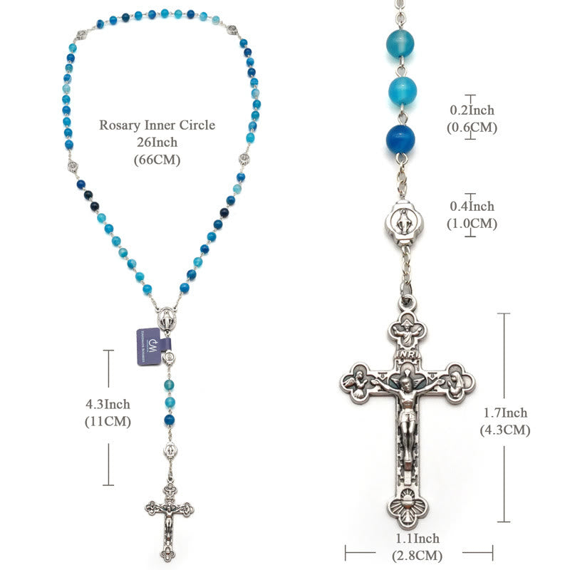 Christianartworkshop Agate Blessing Prayer Rosary (3 color) - image 4