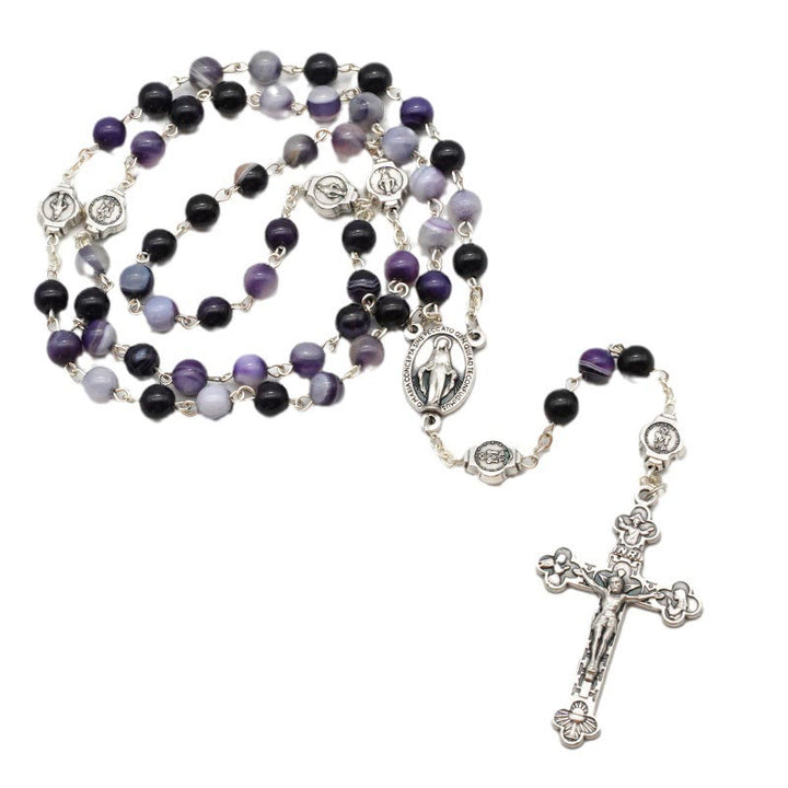 Christianartworkshop Agate Blessing Prayer Rosary (3 color) - Purple - image 3