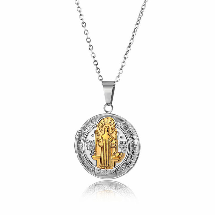 Christianartworkshop Classic St. Benedict Pendant Titanium Necklace - image 9
