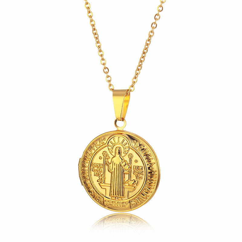 Christianartworkshop Classic St. Benedict Pendant Titanium Necklace - image 8
