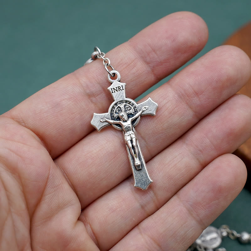 Christianartworkshop St. Benedict Alloy Refined Rosary - image 1