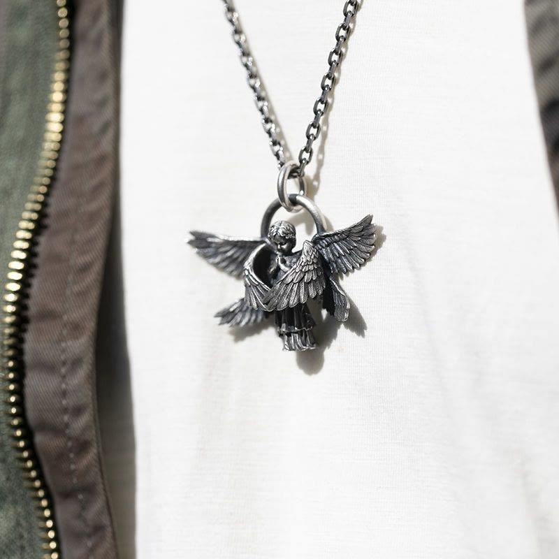 Christianartworkshop Praying Angel Wing Pendant Good Luck Necklace - image 6