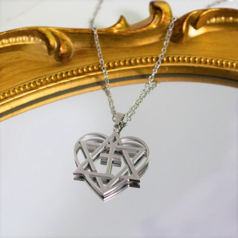 Christianartworkshop Messianic, Christain, Yeshua (Jesus) In My Heart Adjustable Silvertone Cable Chain Necklace - image 2