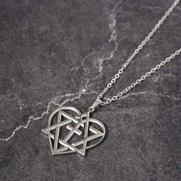 Christianartworkshop Messianic, Christain, Yeshua (Jesus) In My Heart Adjustable Silvertone Cable Chain Necklace - image 3
