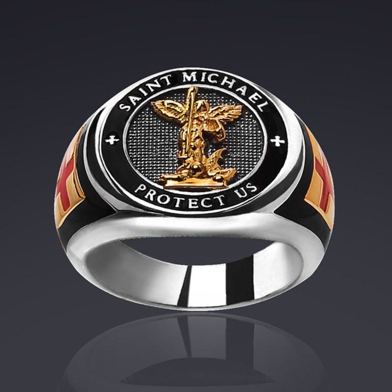 Christianartworkshop Saint Michael the Archangel Protection Ring - US14 - image 1