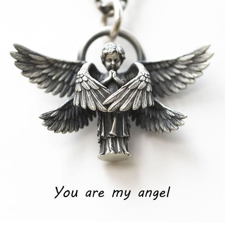 Christianartworkshop Praying Angel Wing Pendant Good Luck Necklace - image 4
