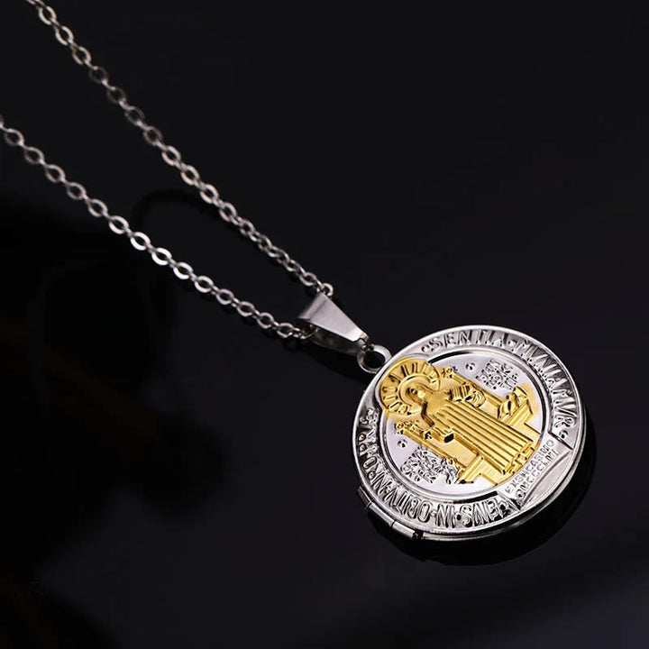 Christianartworkshop Classic St. Benedict Pendant Titanium Necklace - Multicolor - image 5