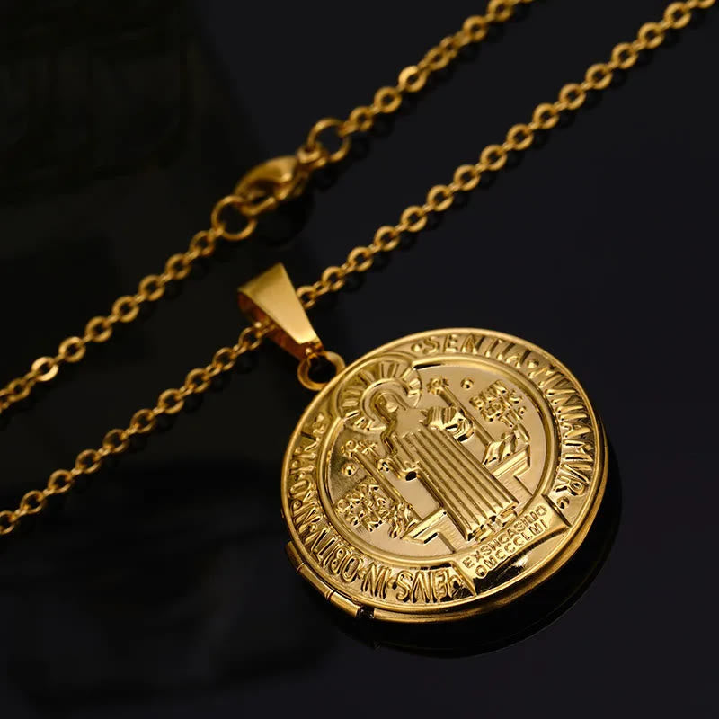 Christianartworkshop Classic St. Benedict Pendant Titanium Necklace - image 2