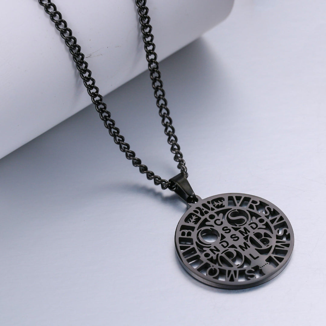 Christianartworkshop St. Benedict Symbol Openwork Pendant Necklace - image 6