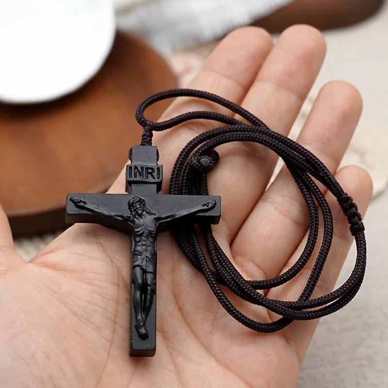 Christianartworkshop FAITH AS YOUR ARMOR: Jesus Crucifix Wooden Necklace - image 10