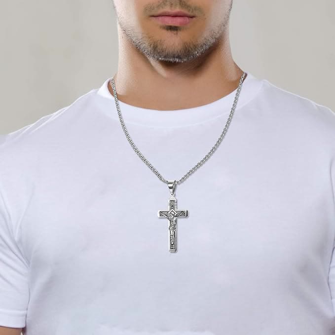 Christianartworkshop Crafted Jesus Christianartworkshop Crucifix Titanium Necklace - image 14