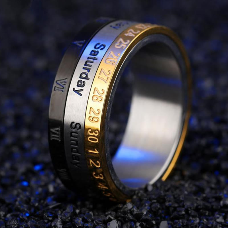 Christianartworkshop "The Genesis" Time and Date Ring: God's Seven Days of Creation  - AU Size V1/2 (US 11) - image 0