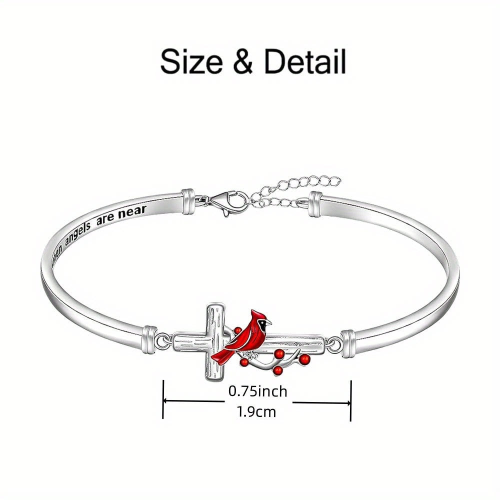 Christianartworkshop Cross Cardinal Adjustable Red Bird Bracelet - image 3