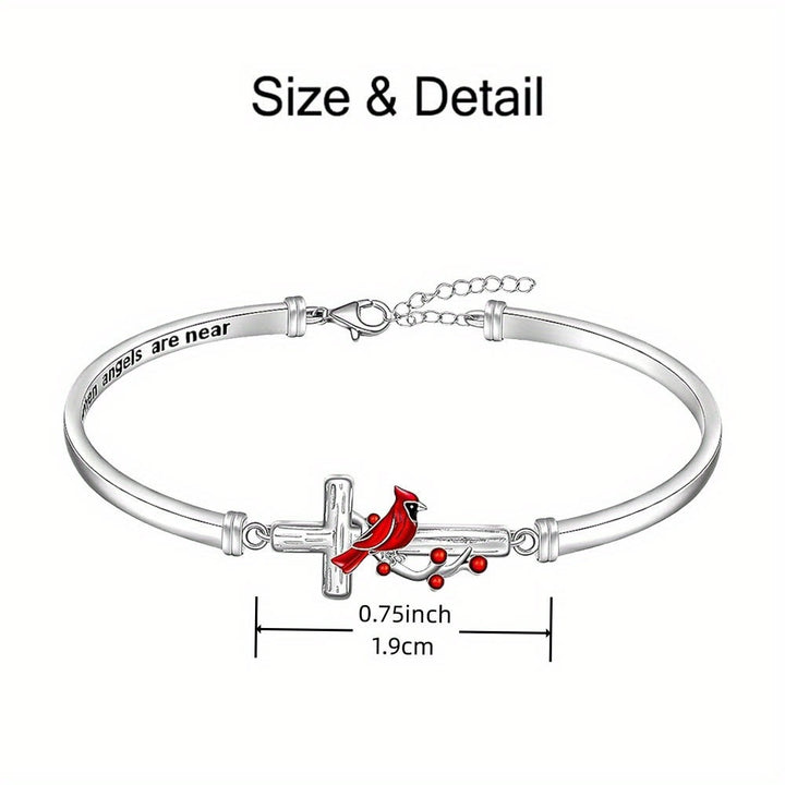 Christianartworkshop Cross Cardinal Adjustable Red Bird Bracelet - image 3