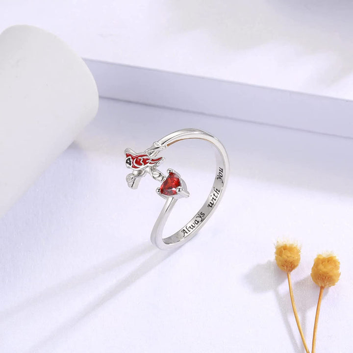 Christianartworkshop The Vitality of Jesus: Red Cardinal Adjustable Ring - image 1