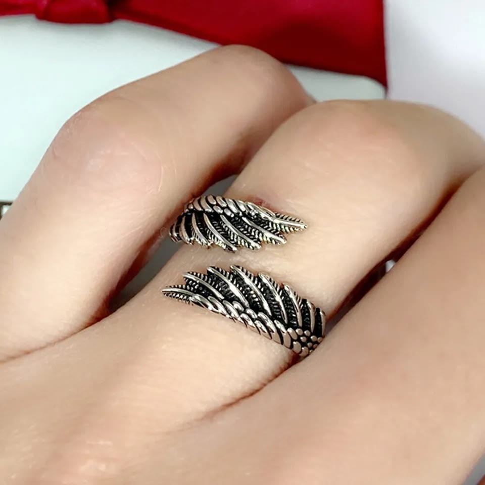 Christianartworkshop Pure Angel Wings Adjustable Ring - image 1