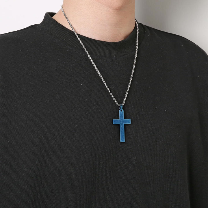 Christianartworkshop Stainless Steel Lord's Prayer Pendant Cross Necklace - image 5