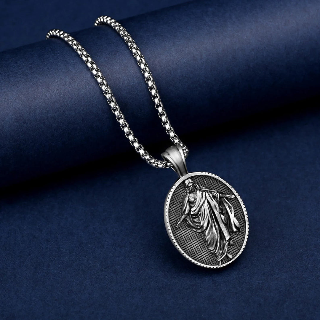 Christianartworkshop Jesus Medallion Pendant Blessing Necklace - image 3
