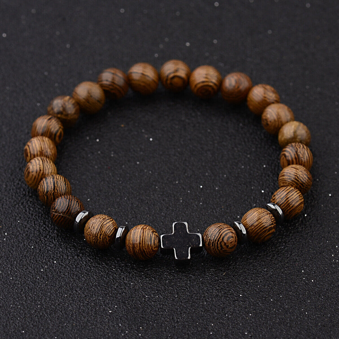 Christianartworkshop Cross Wooden Bead Bracelet - image 5