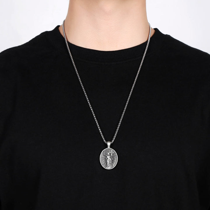 Christianartworkshop Risen Jesus Medallion Christian Religious Necklace  - image 3