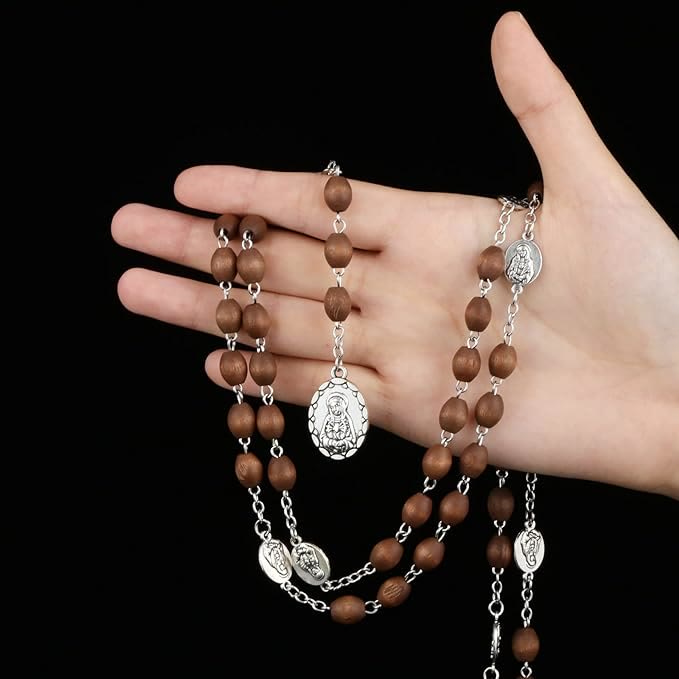 Seven Sorrows Olive Wood Rosary of the Virgin Mary - image 1