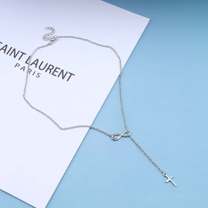 Christianartworkshop Eternal Infinity Symbol & Cross Silver Necklace - image 2