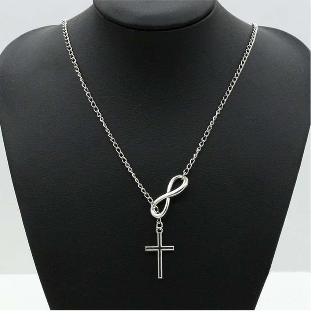 Christianartworkshop Eternal Infinity Symbol & Cross Silver Necklace - image 4