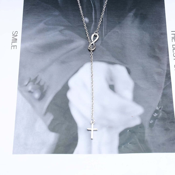 Christianartworkshop Eternal Infinity Symbol & Cross Silver Necklace - image 3