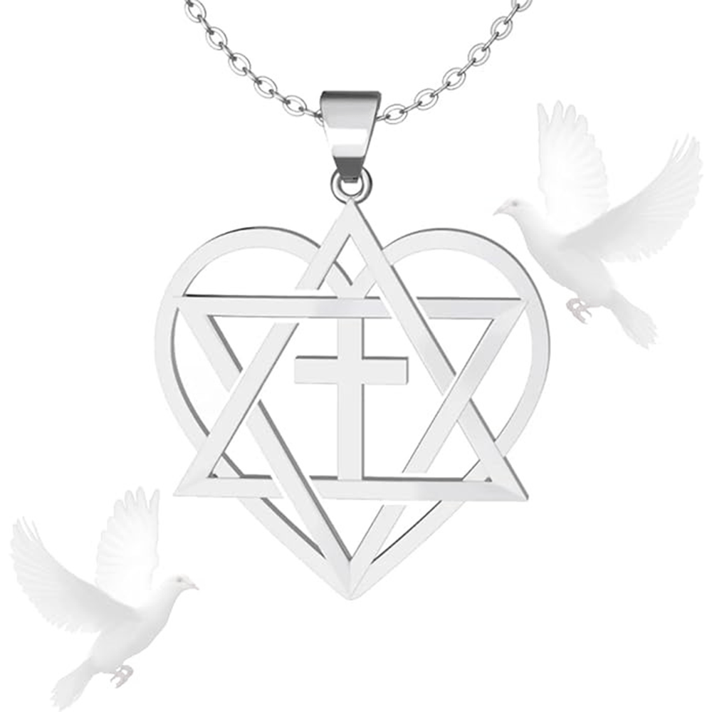 Christianartworkshop Messianic, Christain, Yeshua (Jesus) In My Heart Adjustable Silvertone Cable Chain Necklace - image 4