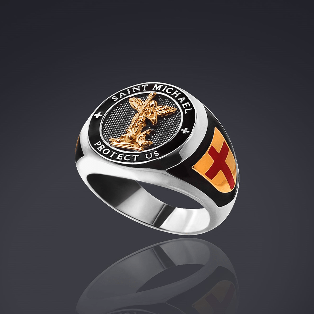 Christianartworkshop Saint Michael the Archangel Protection Ring - image 3