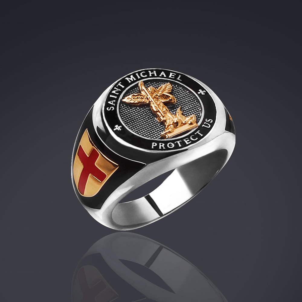 Christianartworkshop Saint Michael the Archangel Protection Ring - image 1