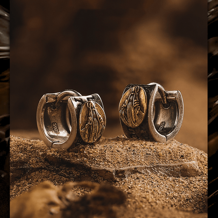 Christianartworkshop Virgin Mary Silver Earrings Religion Jewelry - image 2