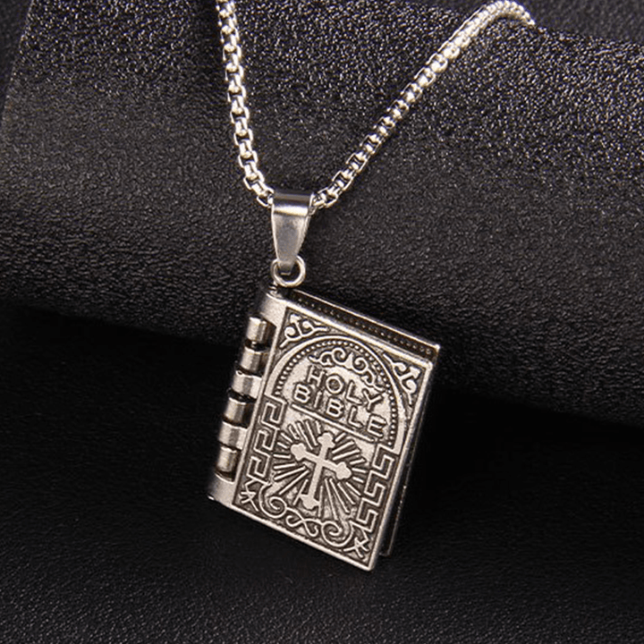 Christianartworkshop Turnable Cross Holy Bible Pendant Quality Necklace - image 11