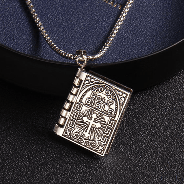 Christianartworkshop Turnable Cross Holy Bible Pendant Quality Necklace - image 10