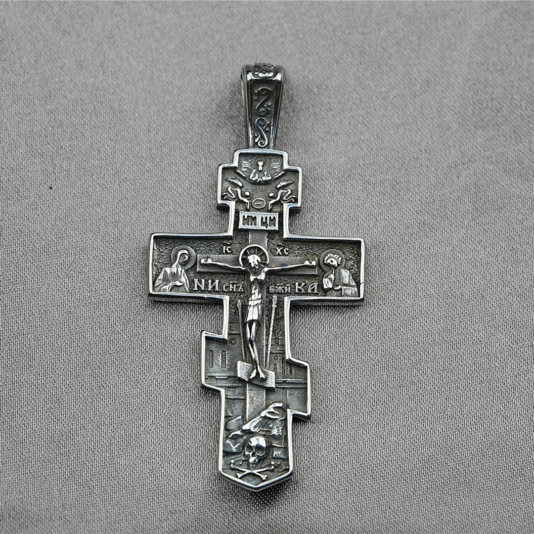 Christianartworkshop FAITH AS YOUR ARMOR: Orthodox Jesus Crucifix Necklace - image 4