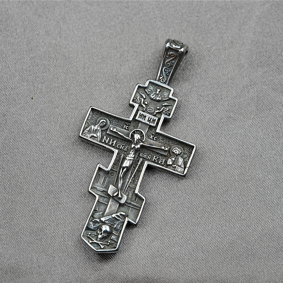 Christianartworkshop FAITH AS YOUR ARMOR: Orthodox Jesus Crucifix Necklace - image 5
