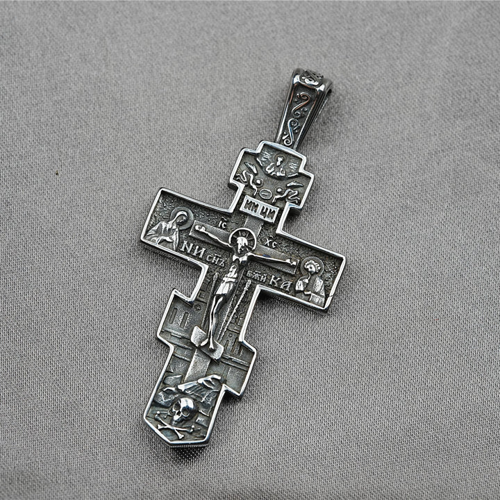 Christianartworkshop FAITH AS YOUR ARMOR: Orthodox Jesus Crucifix Necklace - image 5