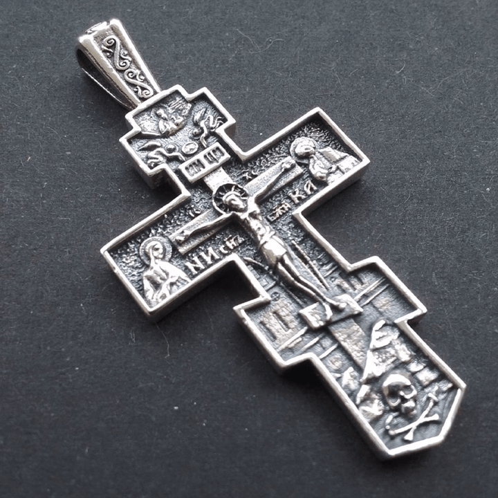 Christianartworkshop Titanium Orthodox Jesus Crucifix Necklace Protection Jewelry - image 1