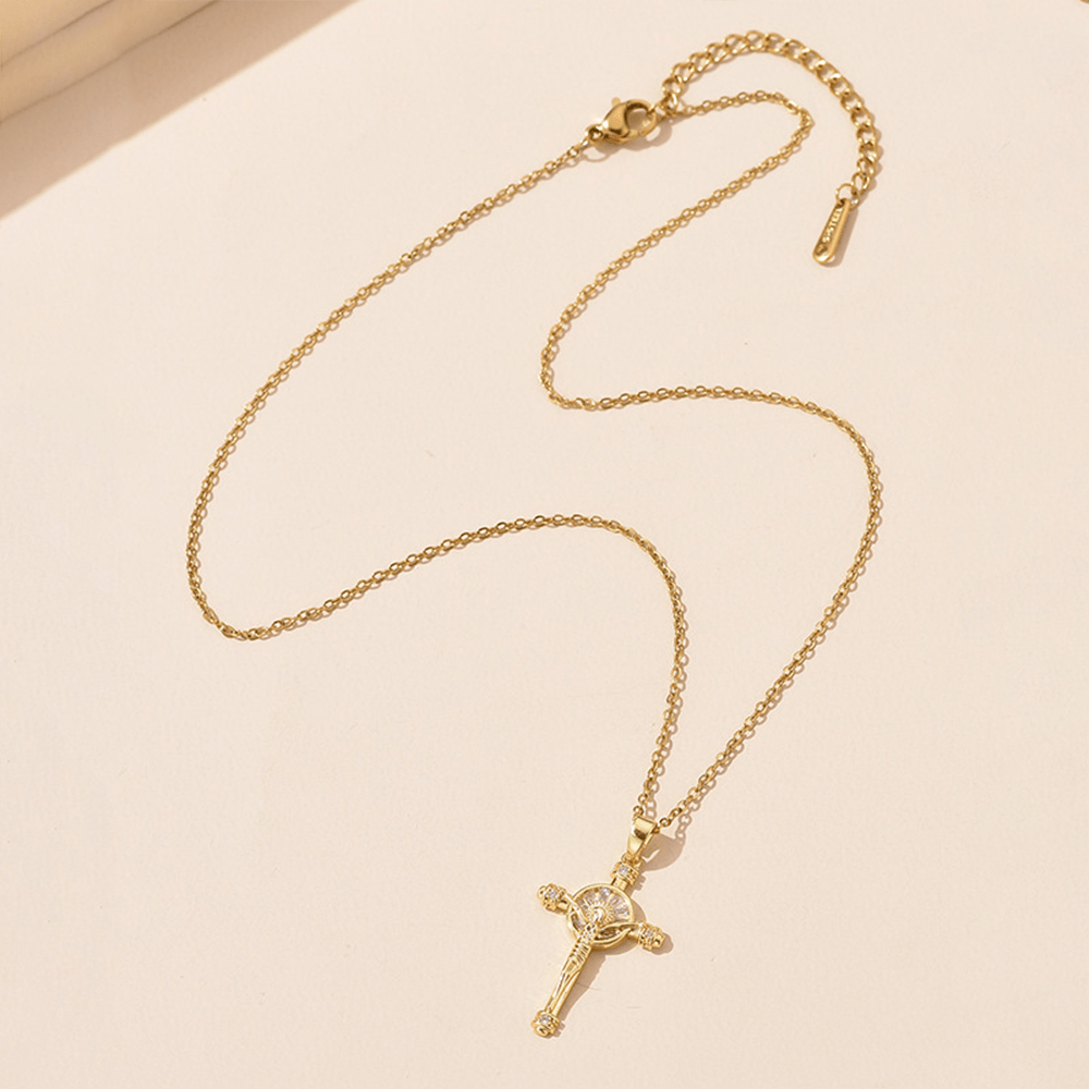 Christianartworkshop Jesus Cross Crucifix Christian Faith Necklace - image 3
