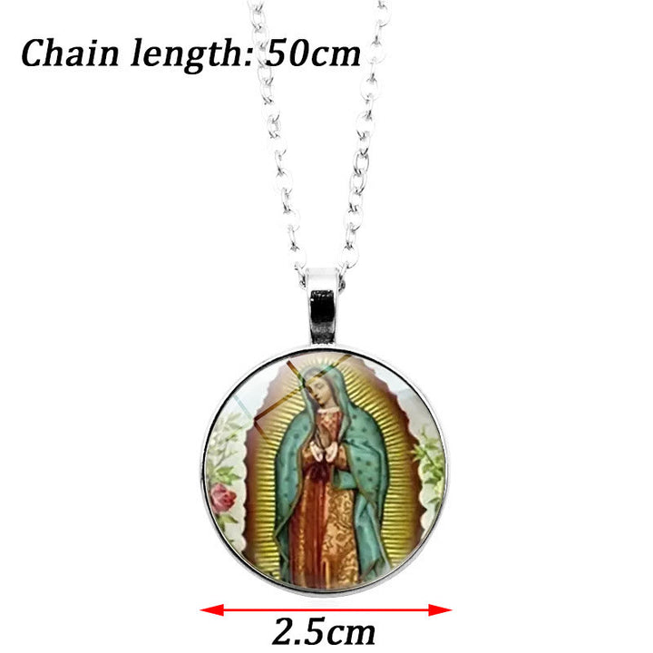 Christianartworkshop God Bless The Rose Of The Virgin Mary Glass Jewelry Set - image 7
