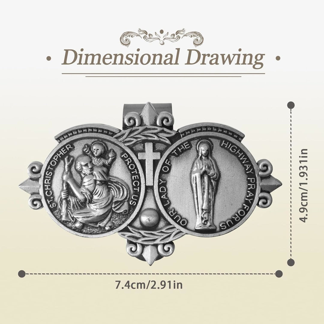 Christianartworkshop Saint Christopher Visor Clip Auto Accessories - image 3