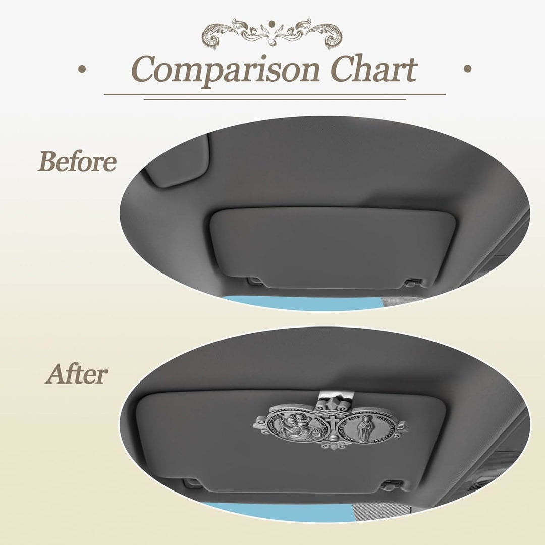 Christianartworkshop Saint Christopher Visor Clip Auto Accessories - image 4