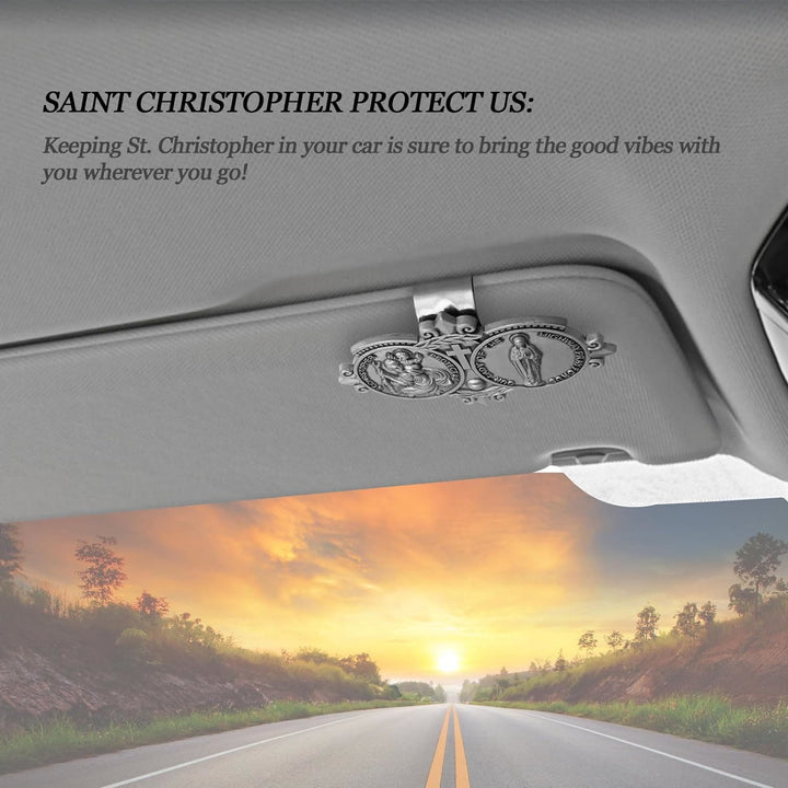 Christianartworkshop Saint Christopher Visor Clip Auto Accessories - image 5