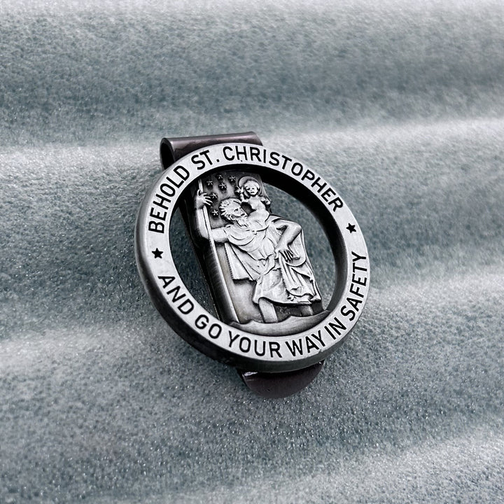 Christianartworkshop Saint Christopher Visor Clip Auto Accessories - Single Medal - image 7