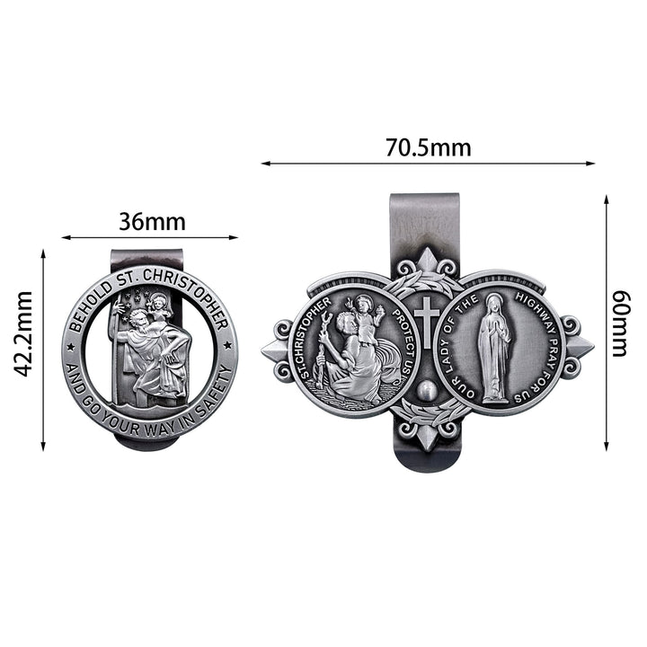 Christianartworkshop Saint Christopher Visor Clip Auto Accessories - image 11