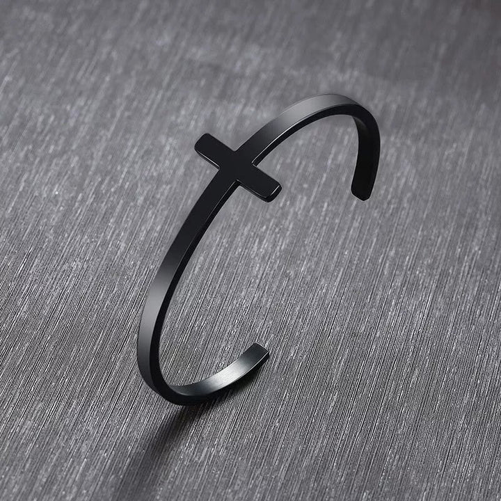 Christianartworkshop Silver Cross Cuff Bangle Religion Bracelet - image 10