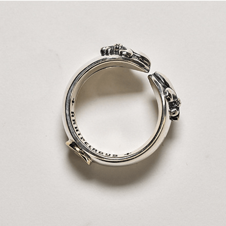 Christianartworkshop Medieval Retro Cross Iris Adjustable Ring